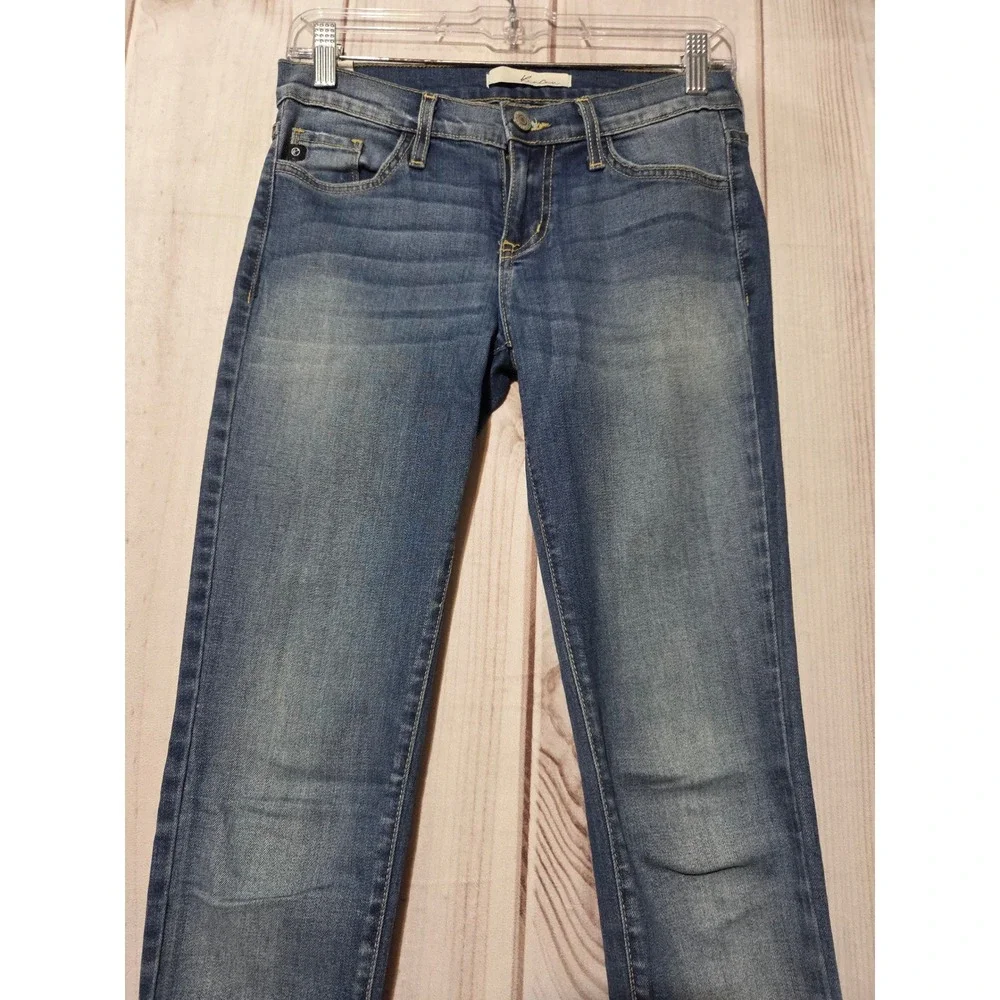 KanCan Women Blue Skinny Jeans Medium Wash Mid Rise BK1089L Size 25